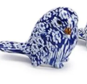 CHINOISERIE BLUE ROBIN DECORATIVE BIRD