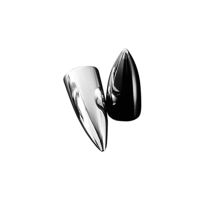 Chrome Pike/Bullet Tyre Valve Dust Cap Covers (Pair) Motorcycle/Trike Aluminium, Screw-on - Highway Hawk H01-122