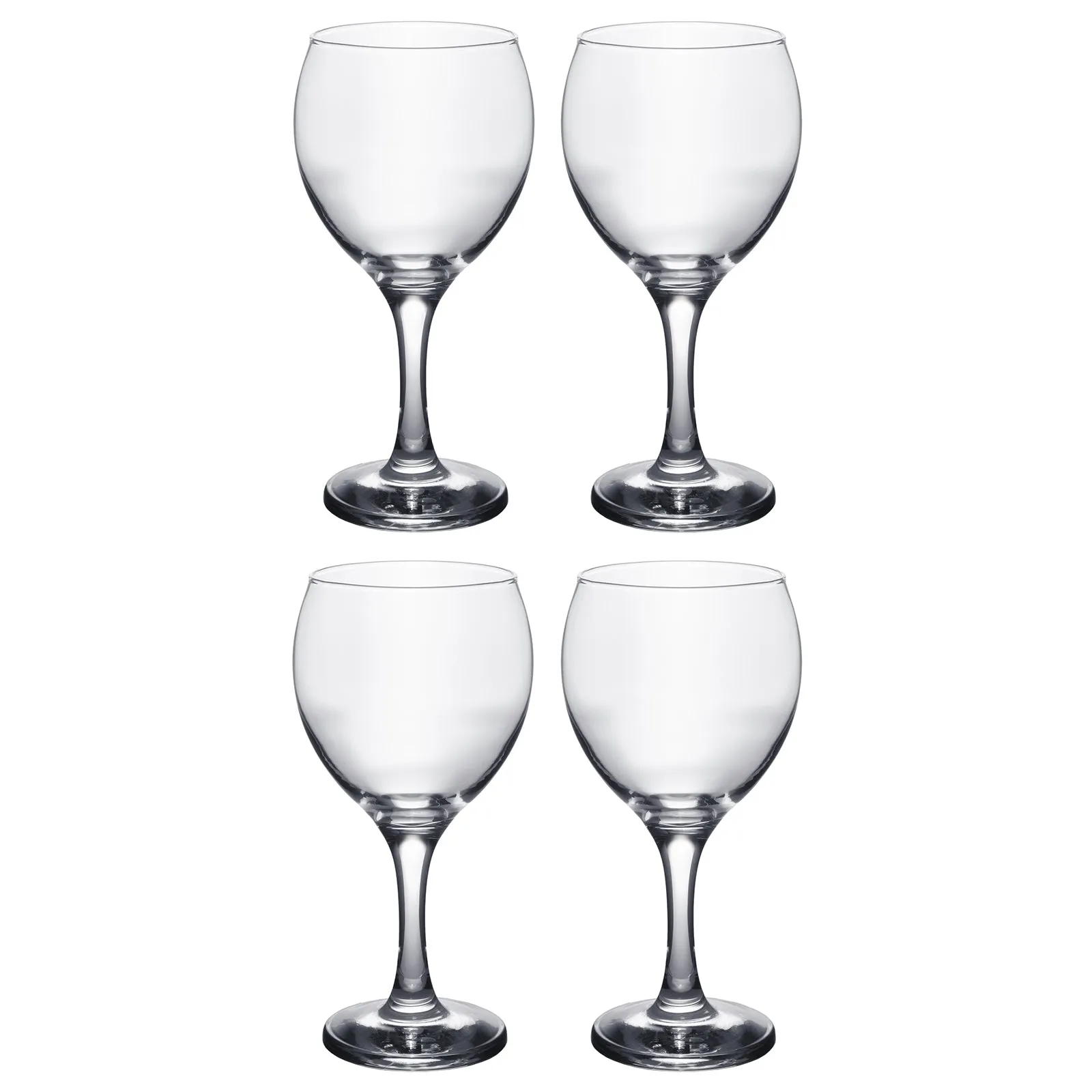 Classic Crystal Clear Stemmed Red Wine Glass, 12 Ounce - Set of 4