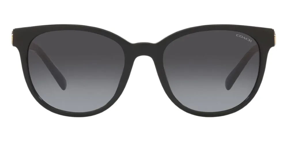 Coach Round Non-Polarized Sunglasses - Black/Gray Gradient