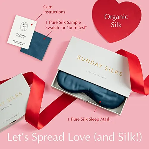 Colorado Home Co Silk Sleep Mask Midnight Blue Blackout Travel Eye Mask