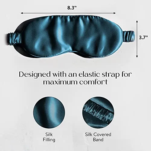 Colorado Home Co Silk Sleep Mask Midnight Blue Blackout Travel Eye Mask