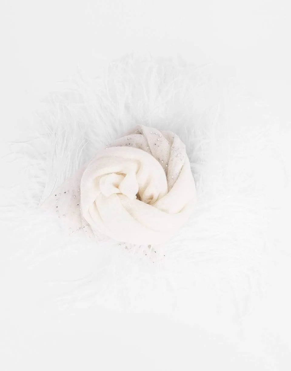 Crystal Feather Cashmere Shawl