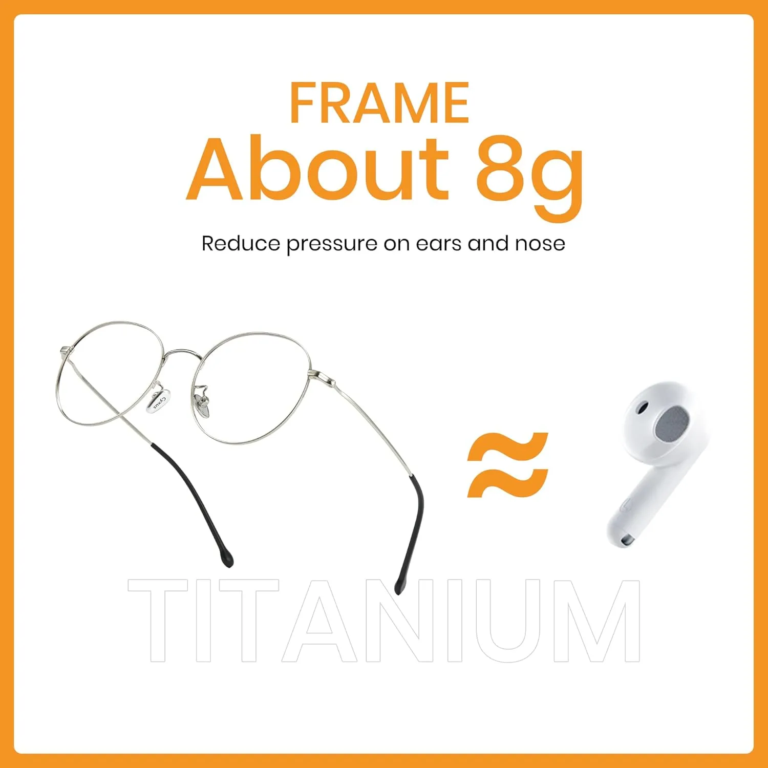 Cyxus Round Blue Light Glasses for Men Women Wire Frame UV Blocking Computer Glasses Clear Lens Metal Ultralight Eyewear