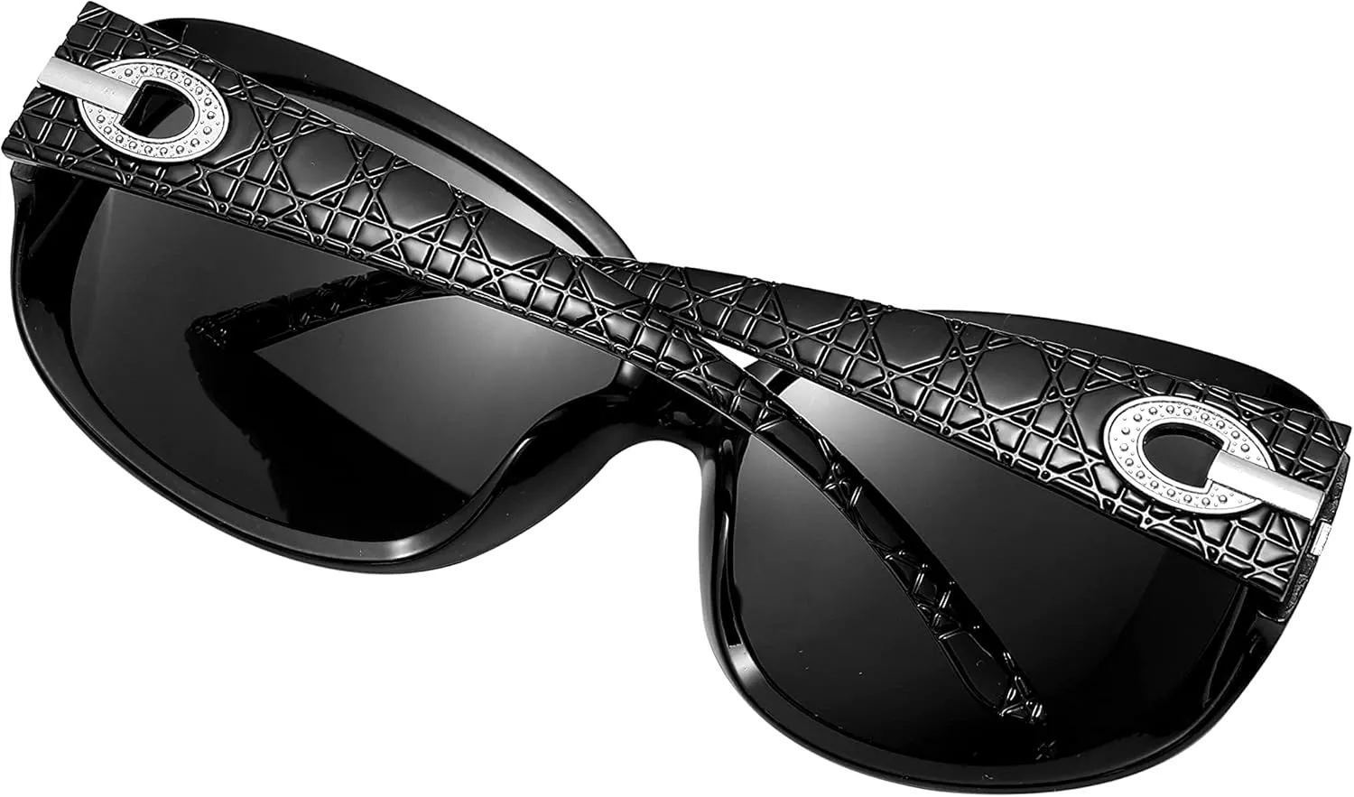 Designer Womens Sunglasses Set With Luxury Folding Case & Cleaning Cloth Overized Polarized Celebrity Large UV400