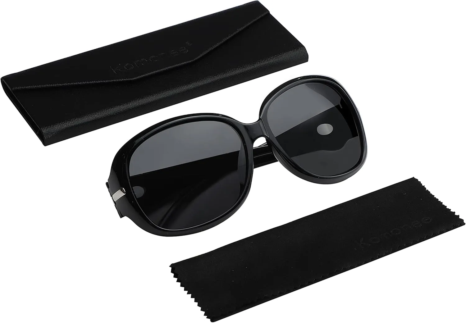 Designer Womens Sunglasses Set With Luxury Folding Case & Cleaning Cloth Overized Polarized Celebrity Large UV400
