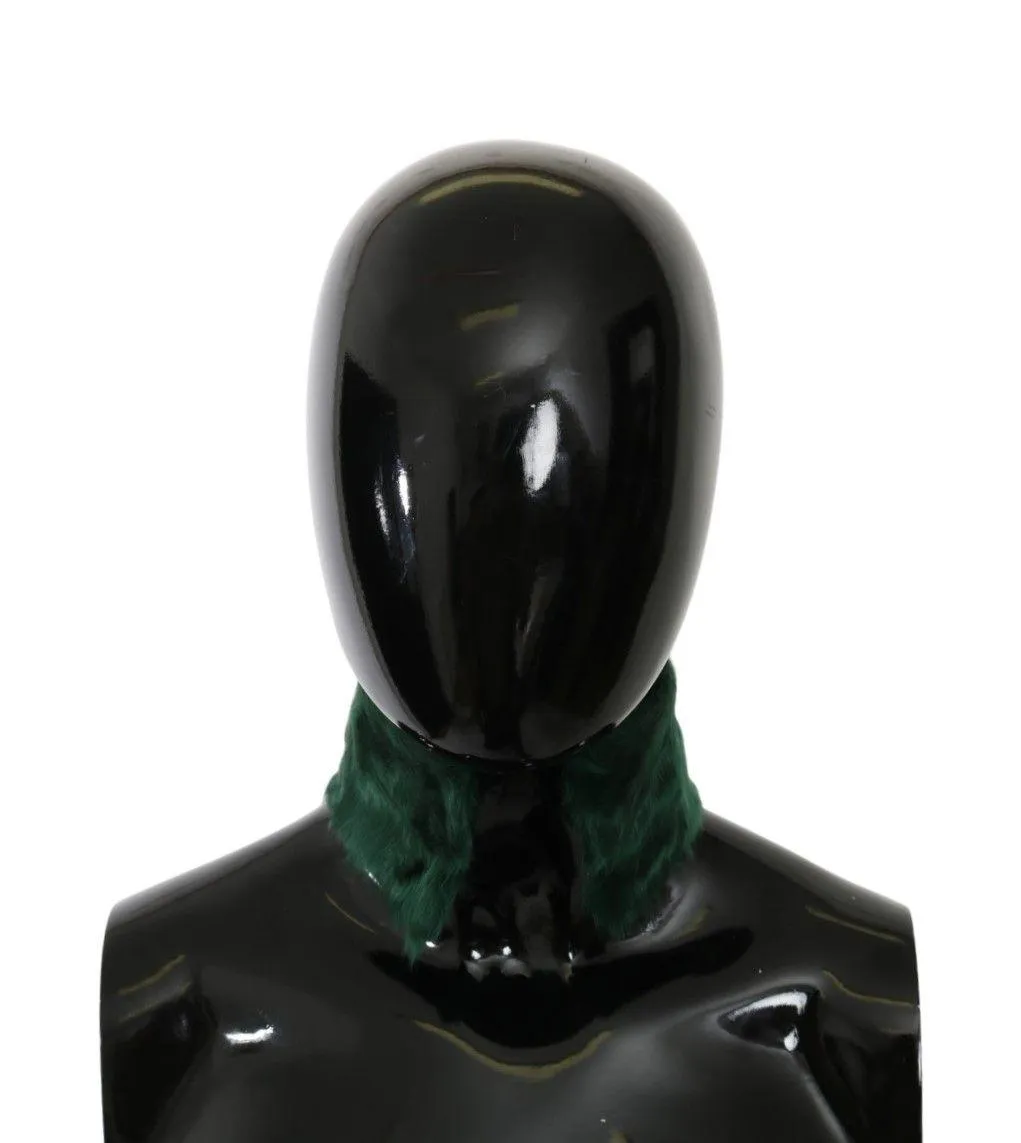 Dolce & Gabbana Luxurious Green Lambskin Scarf for Women