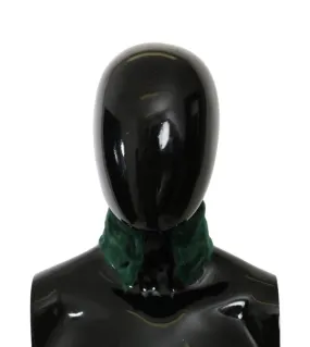 Dolce & Gabbana Luxurious Green Lambskin Scarf for Women