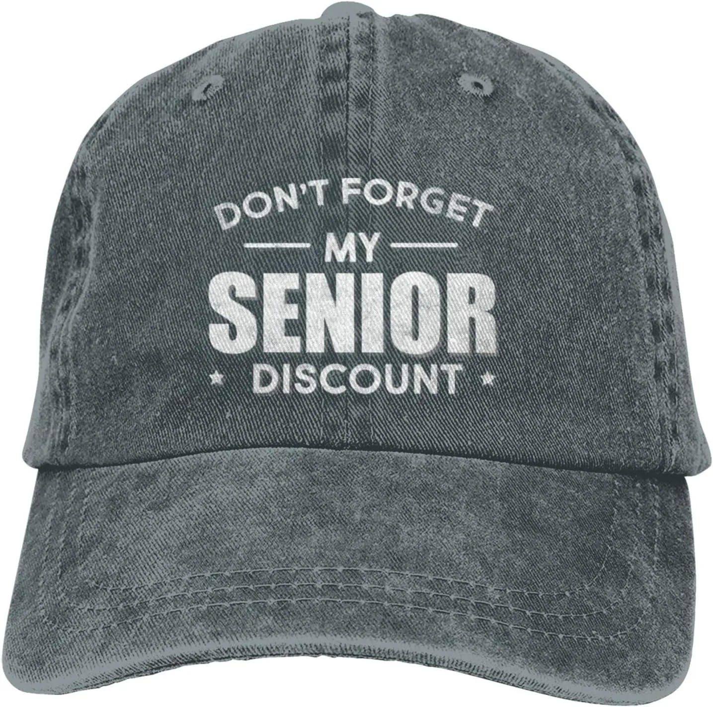 Don't Get My Senior Discount Cowboy Hat Vintage Dad Hat Adjustable Baseball Cap Trucker Hat for Mens Headwear