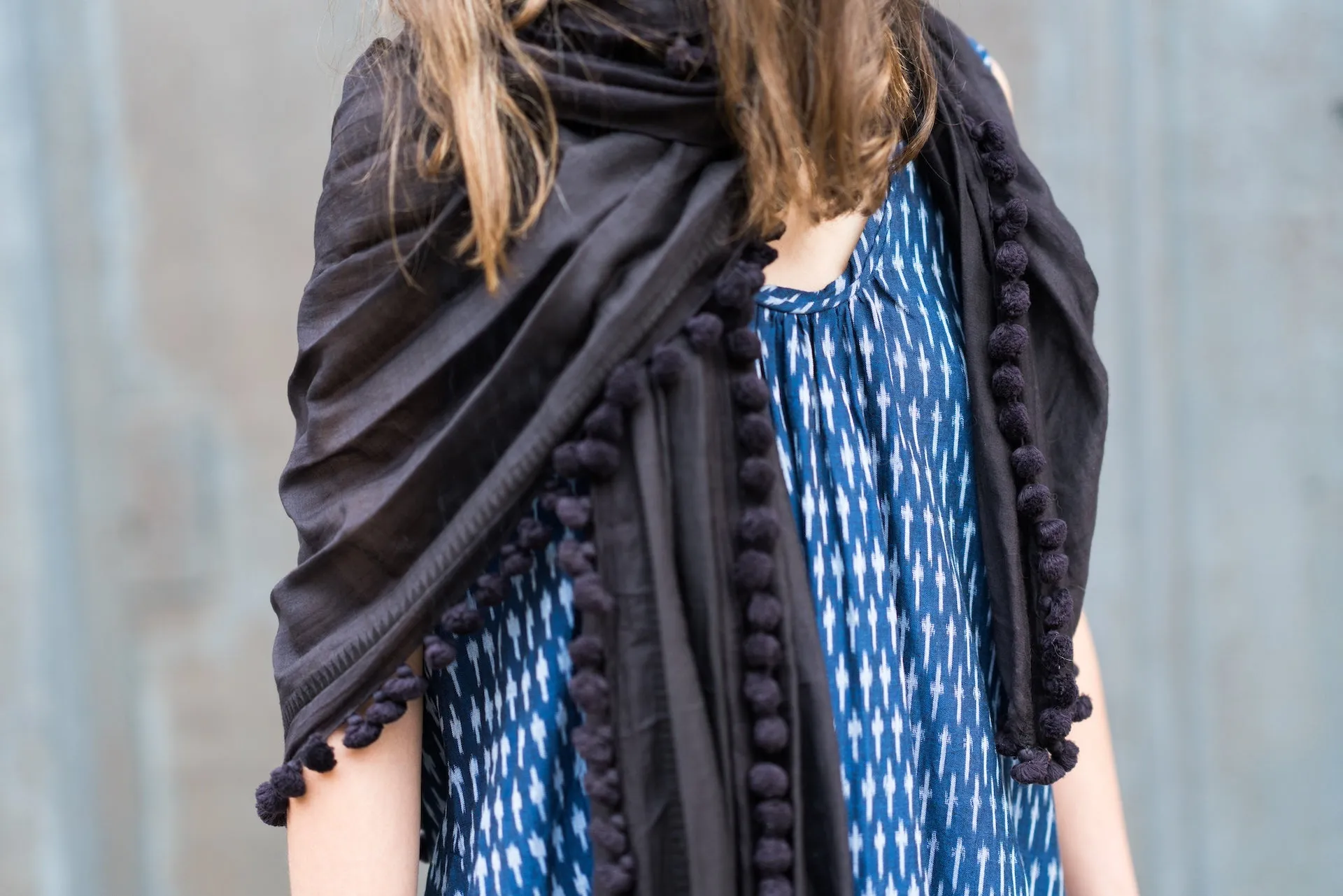 Dupatta Plain Shawl, Black