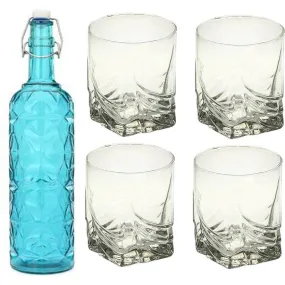 Easton 1000 ML Water Bottle With 250 ML Glass - Five Piece Set