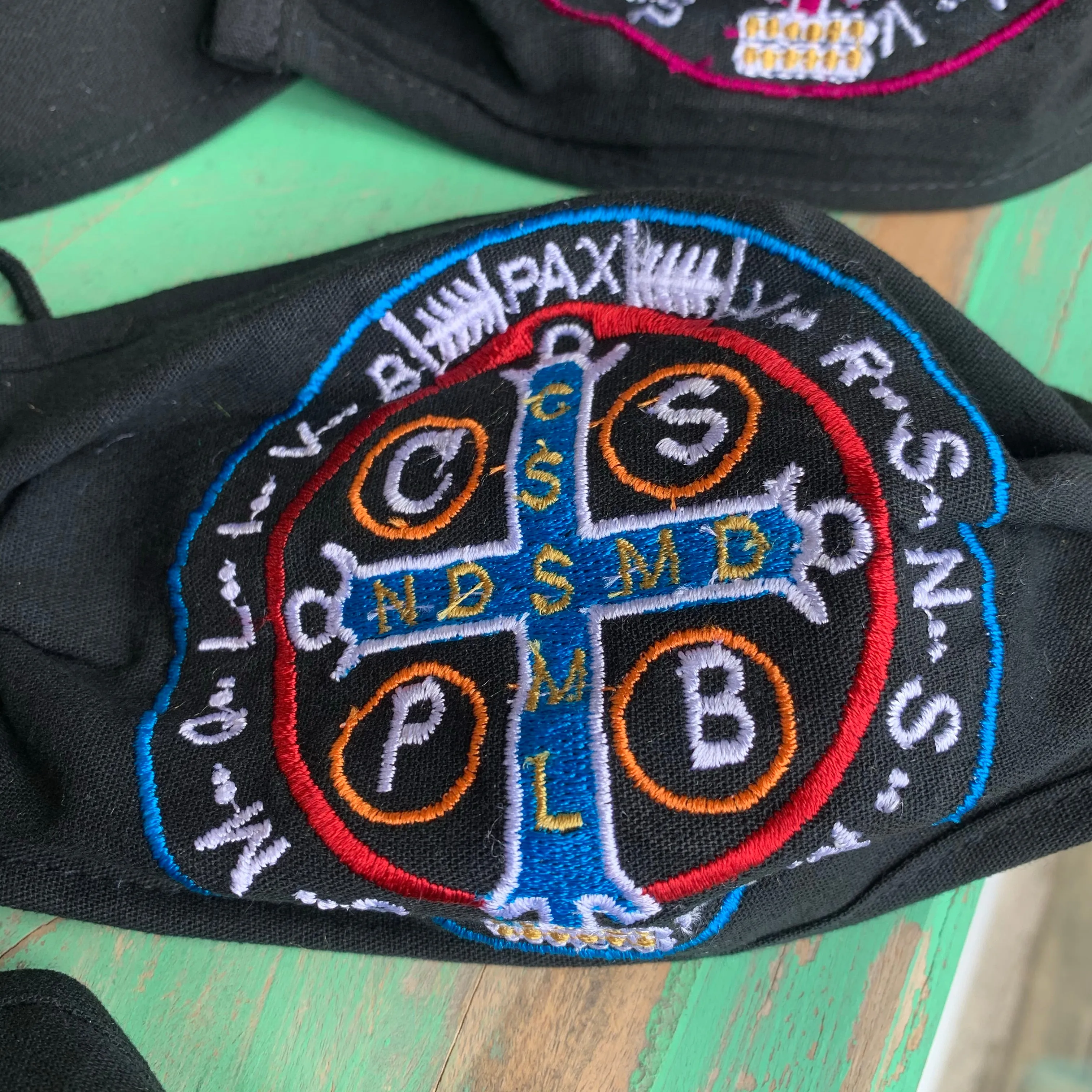 Embroidered St Benedict Mask