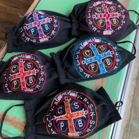 Embroidered St Benedict Mask