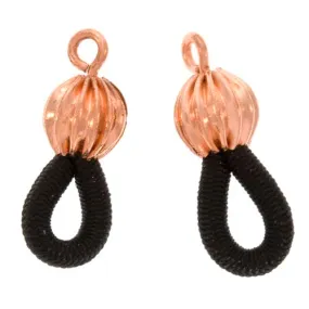 Ends For Eyeglass Chain / Holder Copper Plated (6 Pairs)
