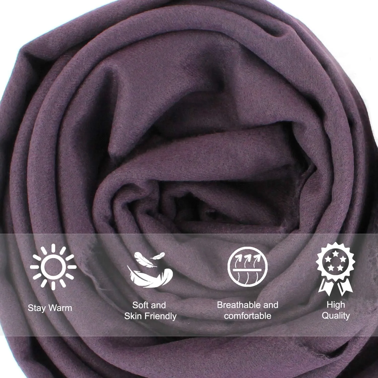 Extra Large 78 Inch X 26 Inch Soft Cashmere Wool Pashmina Shawl Wrap Scarf, Warm And Cozy For Women And Men