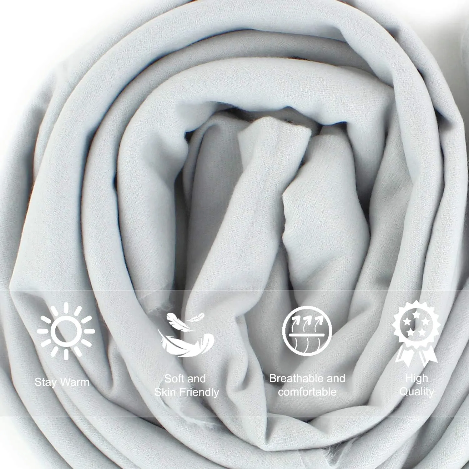Extra Large 78 Inch X 26 Inch Soft Cashmere Wool Pashmina Shawl Wrap Scarf, Warm And Cozy For Women And Men