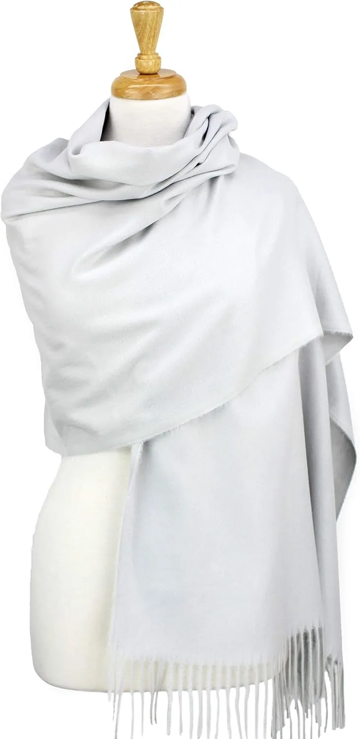 Extra Large 78 Inch X 26 Inch Soft Cashmere Wool Pashmina Shawl Wrap Scarf, Warm And Cozy For Women And Men