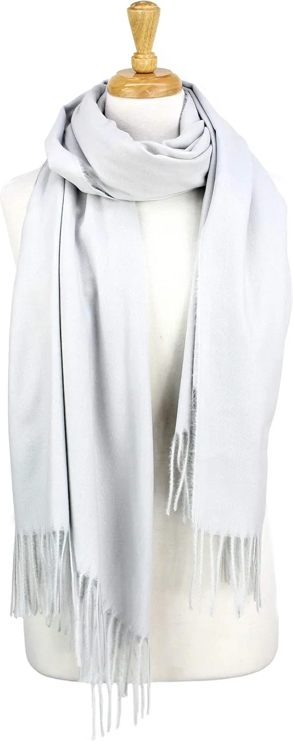 Extra Large 78 Inch X 26 Inch Soft Cashmere Wool Pashmina Shawl Wrap Scarf, Warm And Cozy For Women And Men