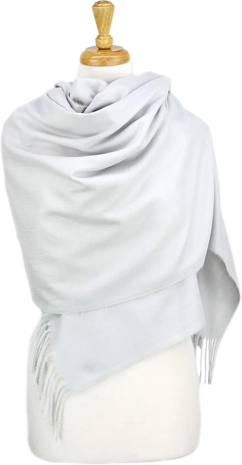 Extra Large 78 Inch X 26 Inch Soft Cashmere Wool Pashmina Shawl Wrap Scarf, Warm And Cozy For Women And Men