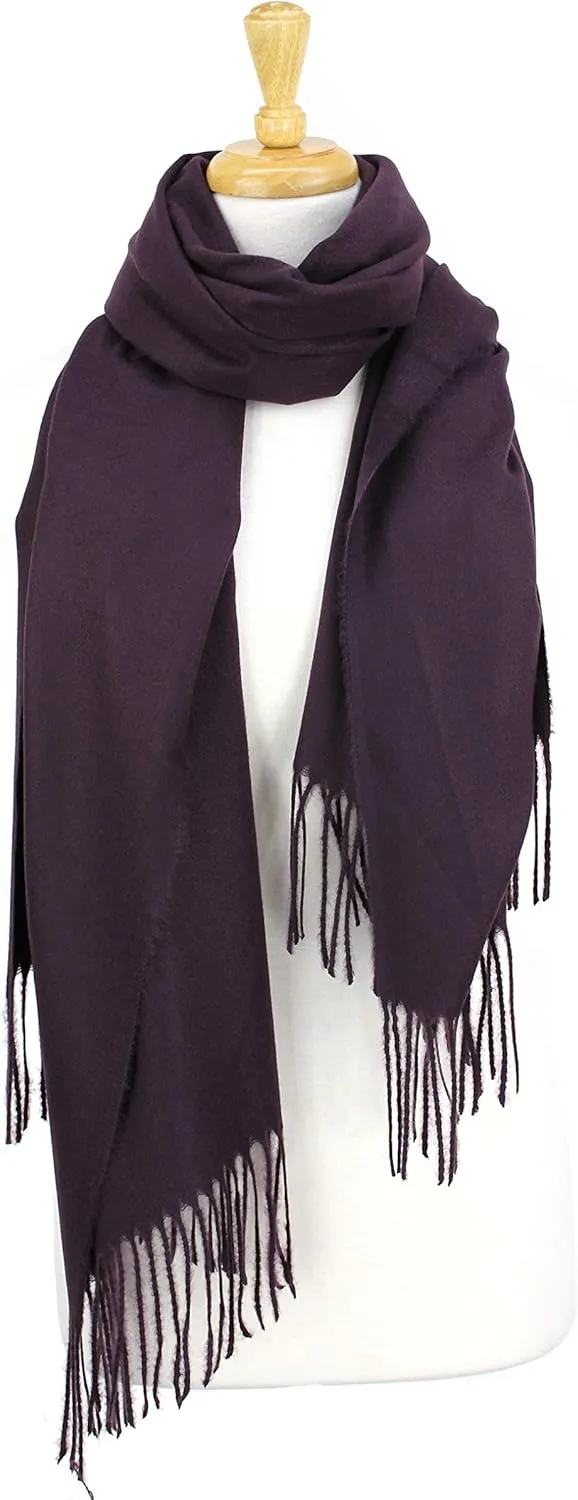 Extra Large 78 Inch X 26 Inch Soft Cashmere Wool Pashmina Shawl Wrap Scarf, Warm And Cozy For Women And Men