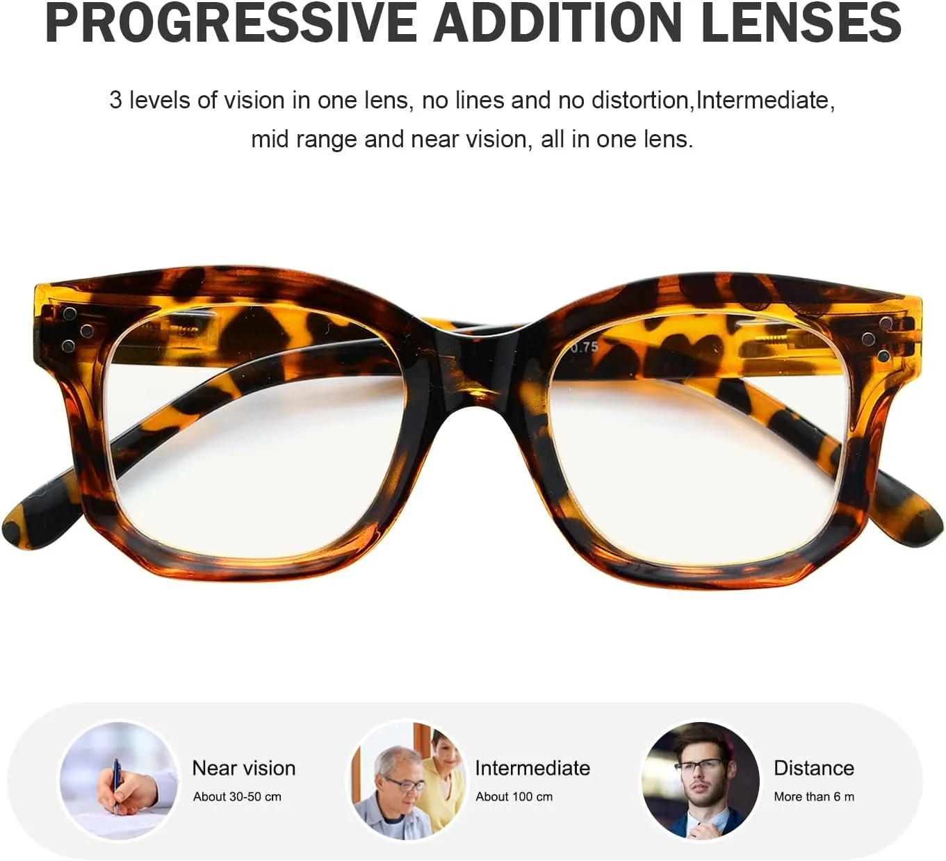 Eyekepper 4-pack Progressive Readers Women - Multifocus Reading Glasses Blue Light Blocking  1.75