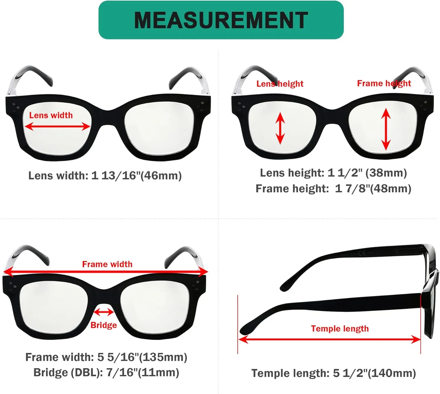Eyekepper 4-pack Progressive Readers Women - Multifocus Reading Glasses Blue Light Blocking  1.75