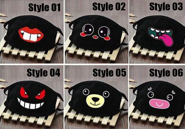 Face Mask Cartoon Cotton  Washable - Reusable