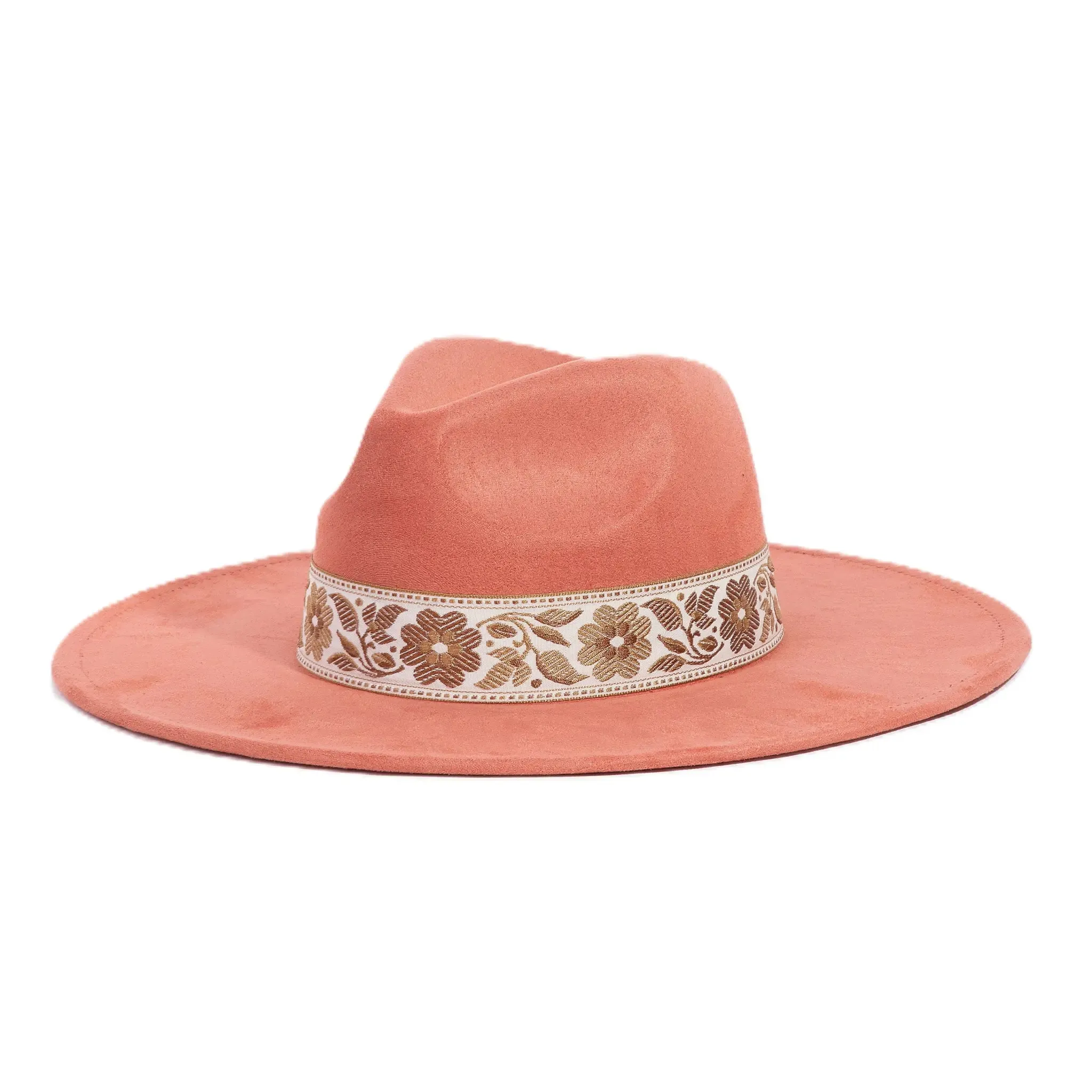 Flower Ribbon Fedora Hat