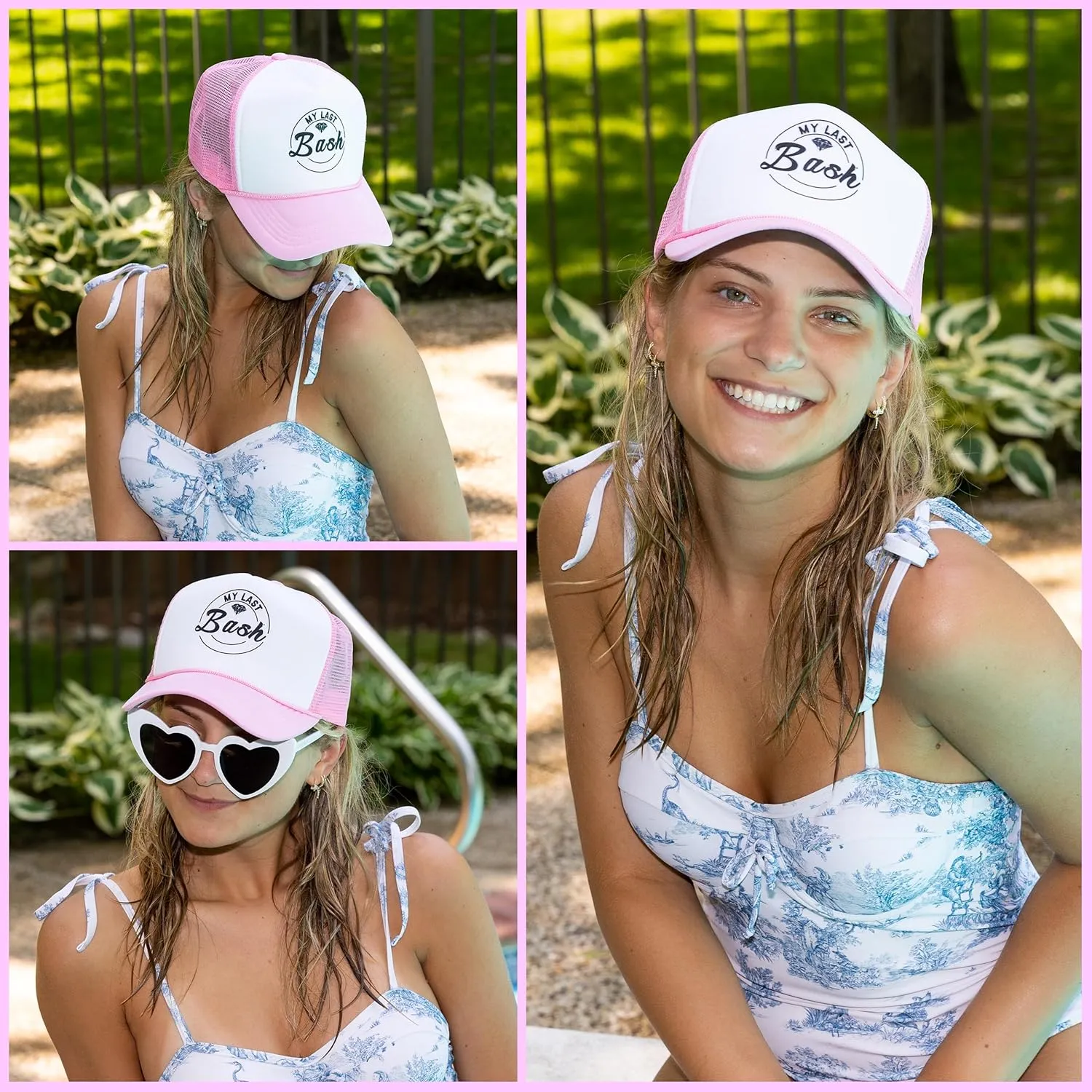 Funky Junque Trucker Hats Women Baseball Cap Bachelorette Party Favors Bridal Shower Decorations Mesh Snapback Summer