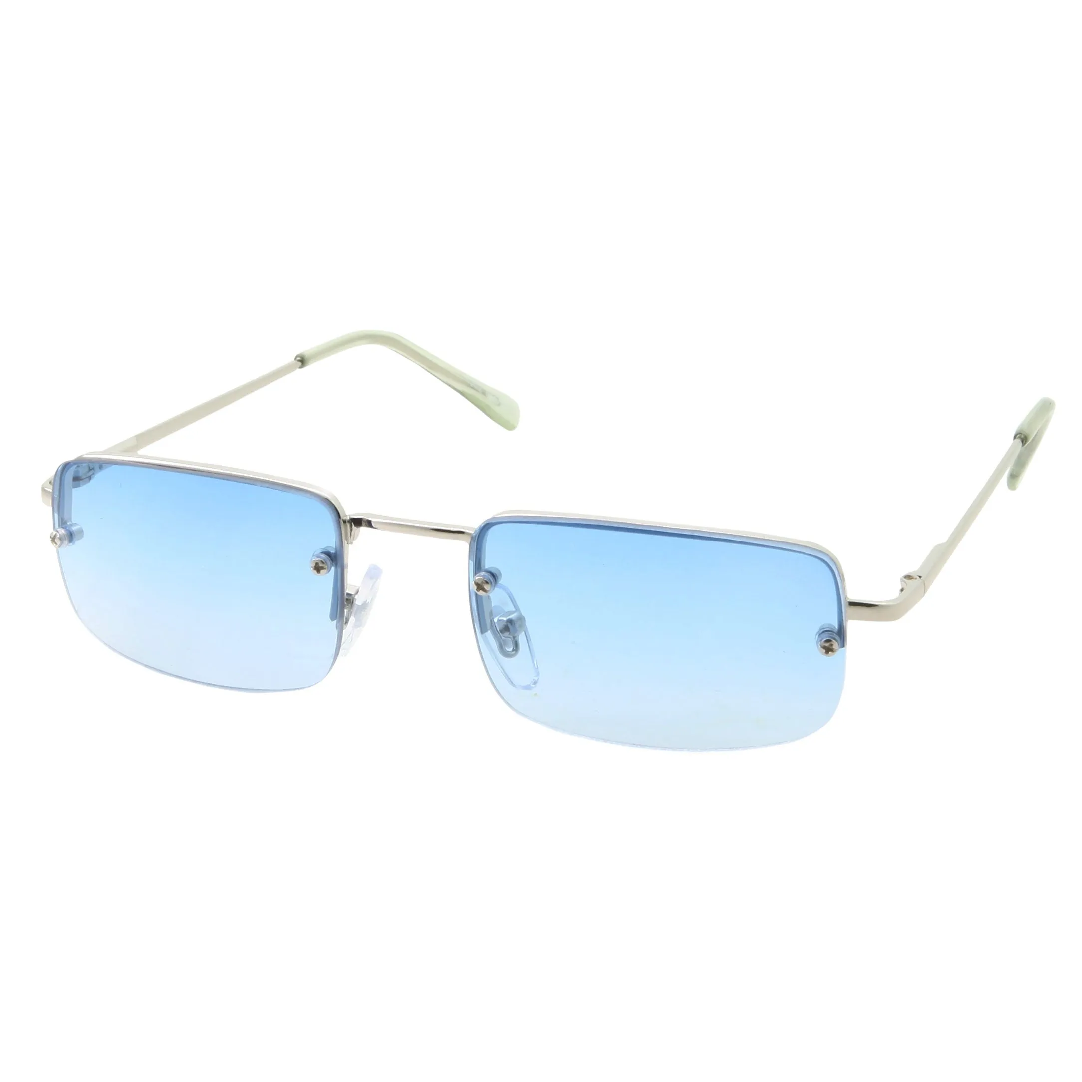 grinderPUNCH Small Slim 90's Popular Nineties Rectangular Sunglasses Rimless Eyewear