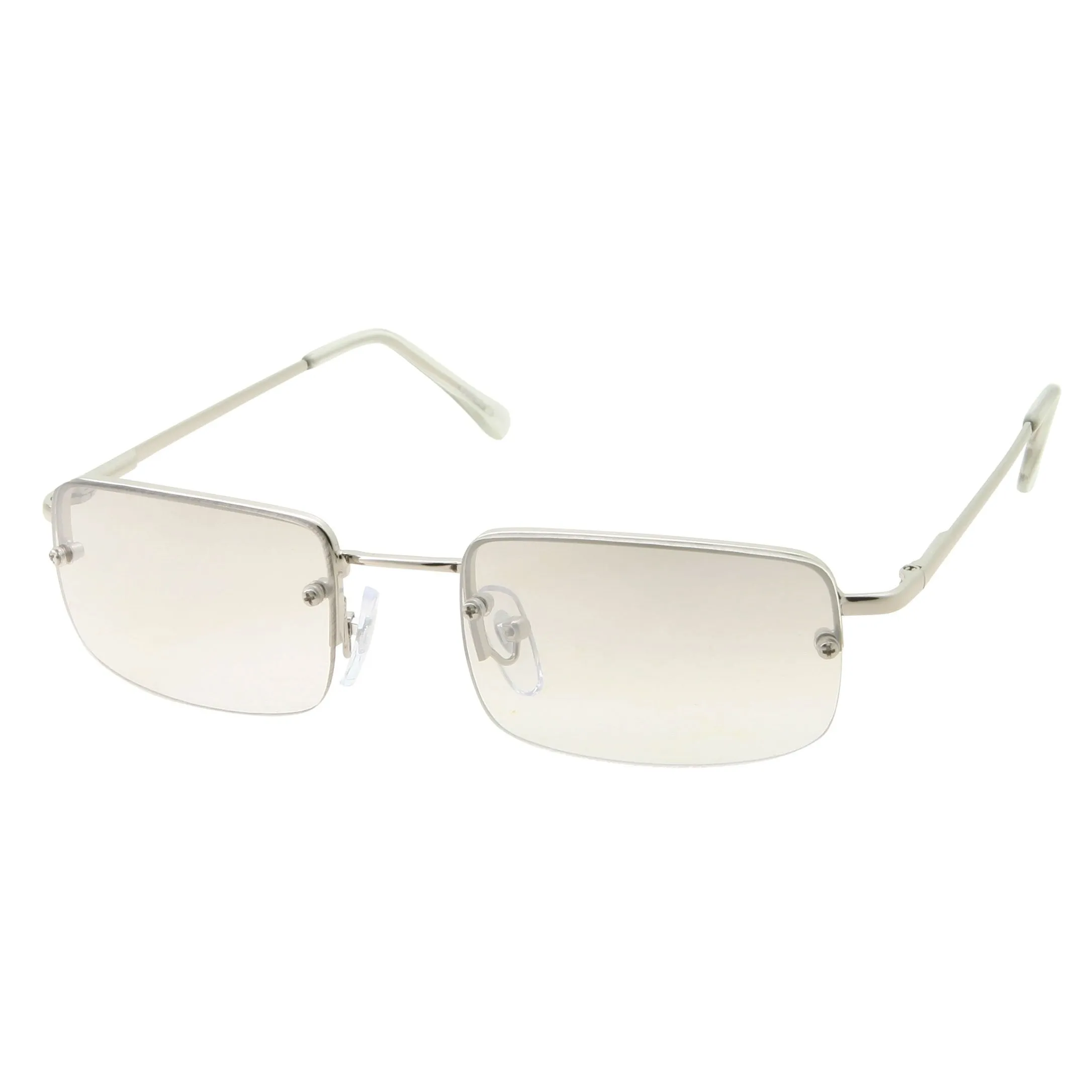 grinderPUNCH Small Slim 90's Popular Nineties Rectangular Sunglasses Rimless Eyewear
