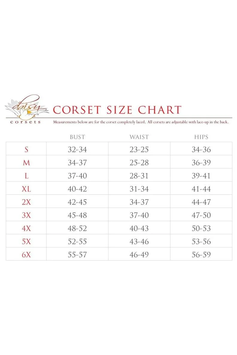 High Gloss 5 PC Black Vinyl Cop Corset Costume