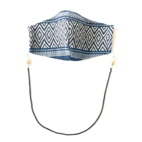 H'MONG Embroidered Denim Face Mask