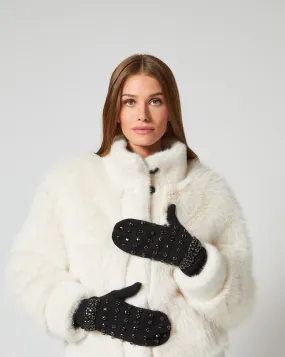 Jewel Embellished Knit Glove