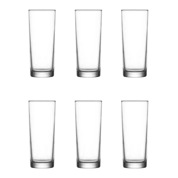 Lav Suma Long Drink Glass Set, 6 Pcs, 6.5 Oz (190 cc)