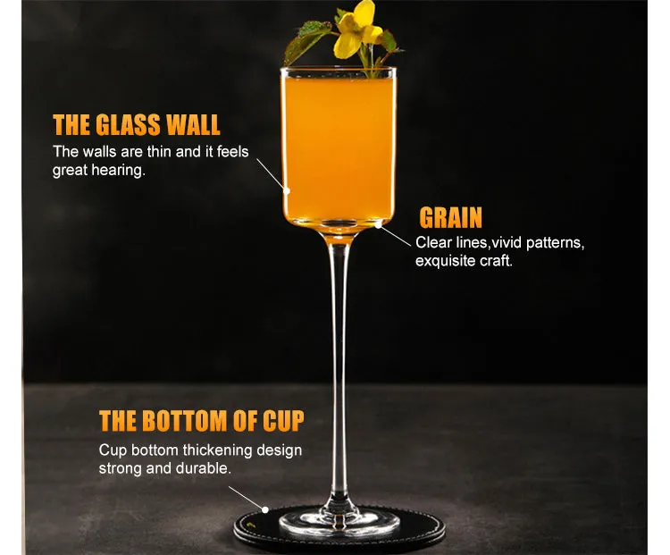 Lily (Wine Glass set of 2) Long Stem Wine Glasses