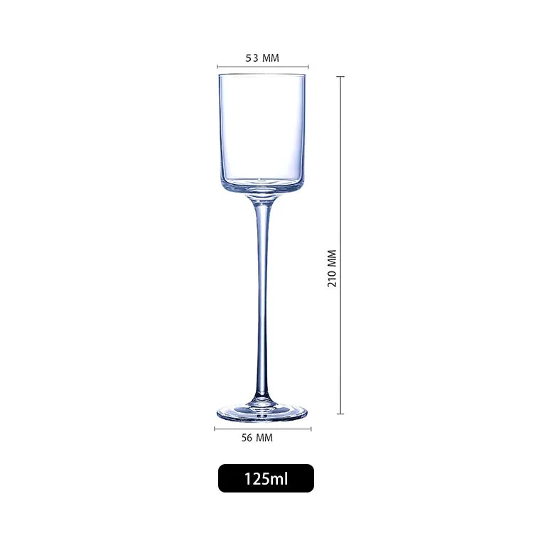 Lily (Wine Glass set of 2) Long Stem Wine Glasses