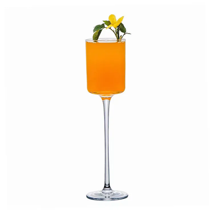 Lily (Wine Glass set of 2) Long Stem Wine Glasses