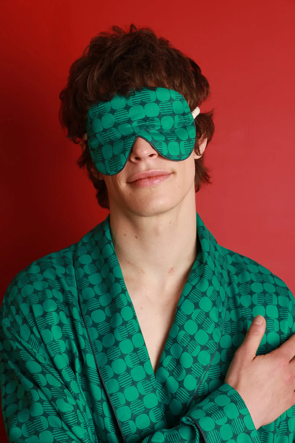 Mulberry Silk Eye Mask - Kerala Green