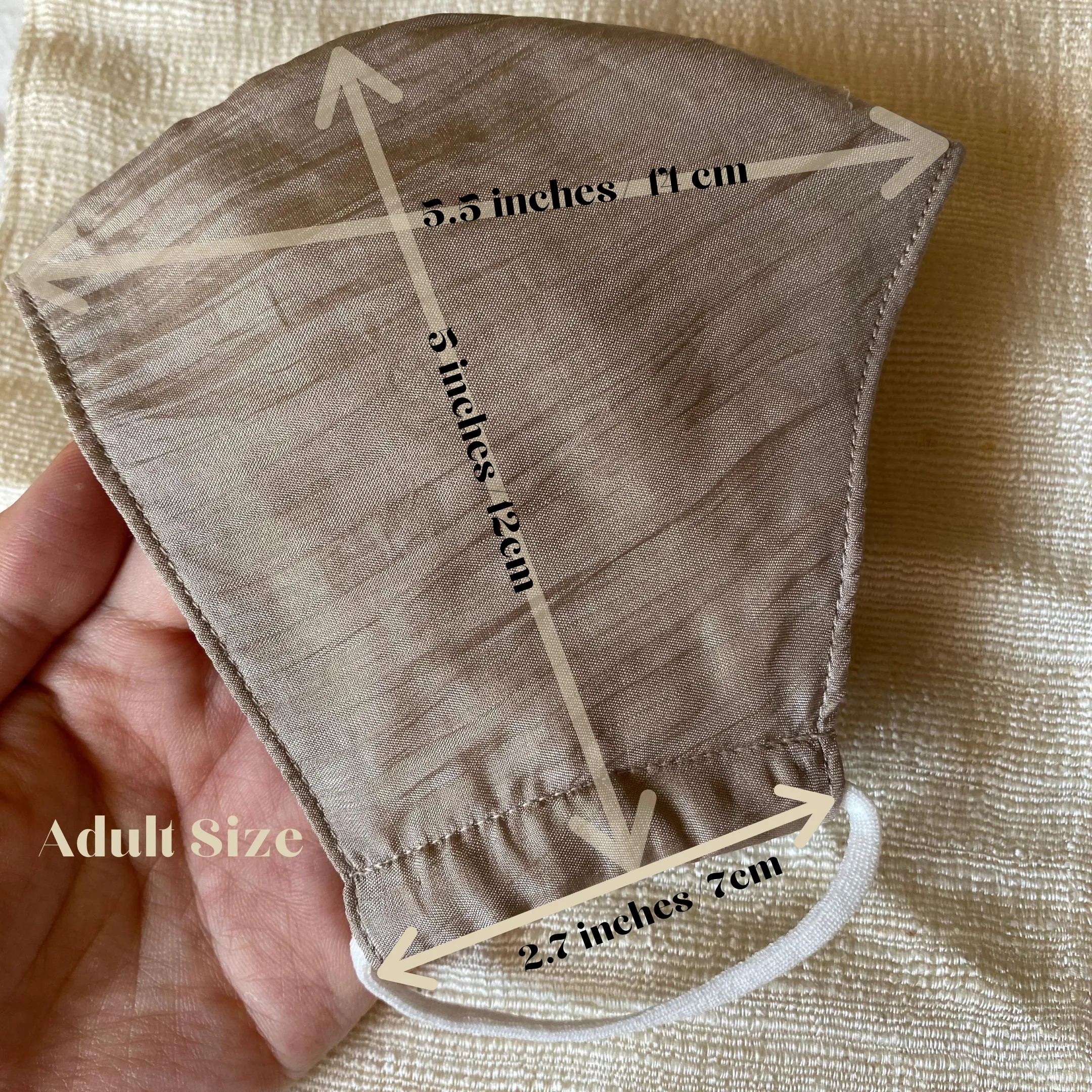 Mulberry Silk Face Mask|Adult Kids Size|Protective 3 layers|Reusable|Adjustable