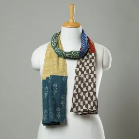 Multicolor - Patchwork Block Printed Cotton Stole 26