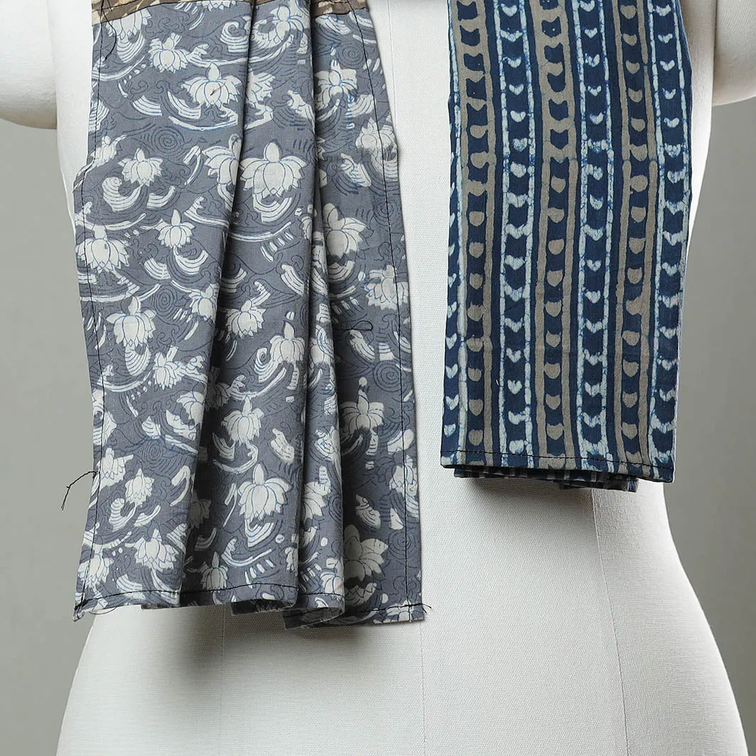 Multicolor - Patchwork Block Printed Cotton Stole 61