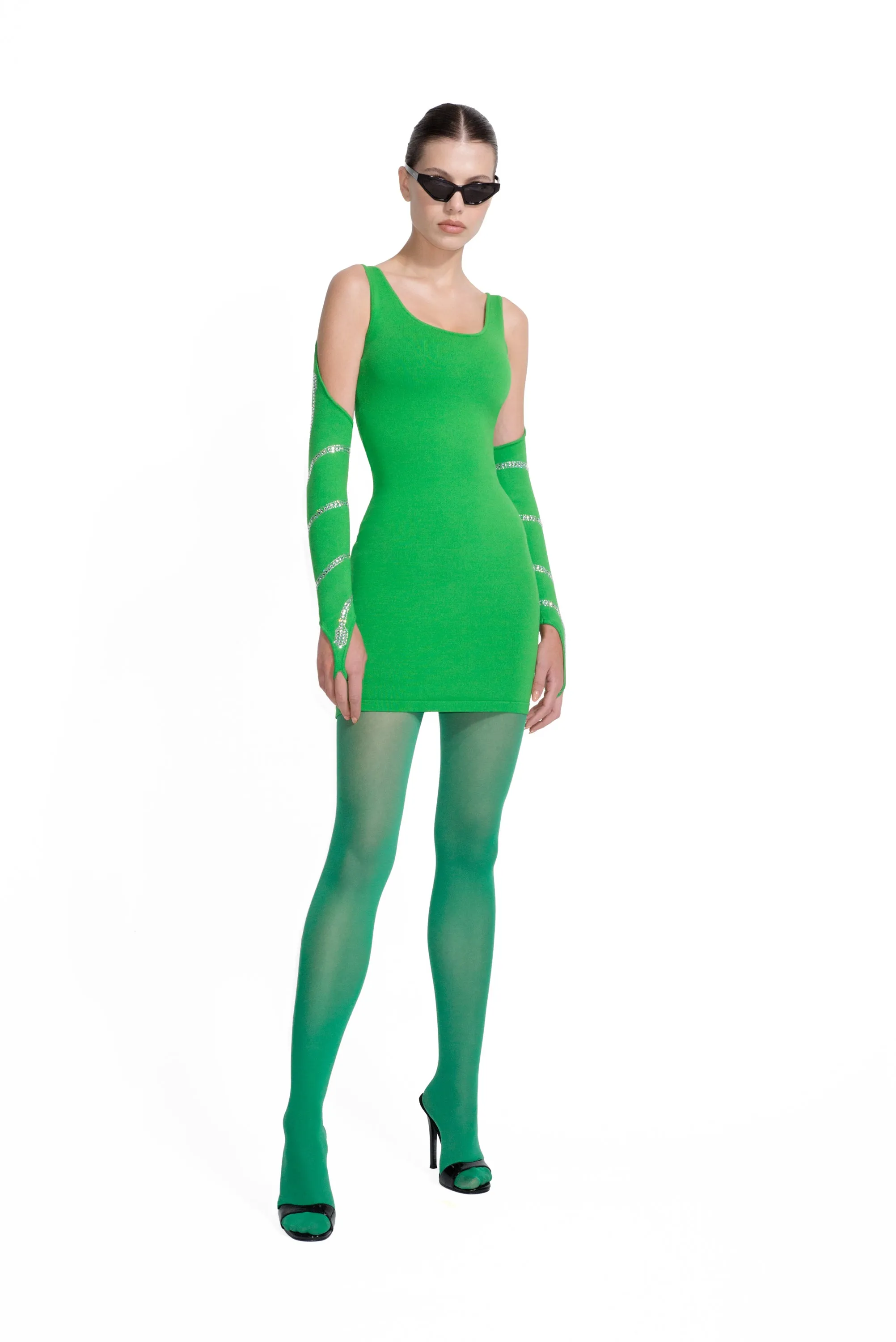 Original Sin Knitted Dress - Bright Green