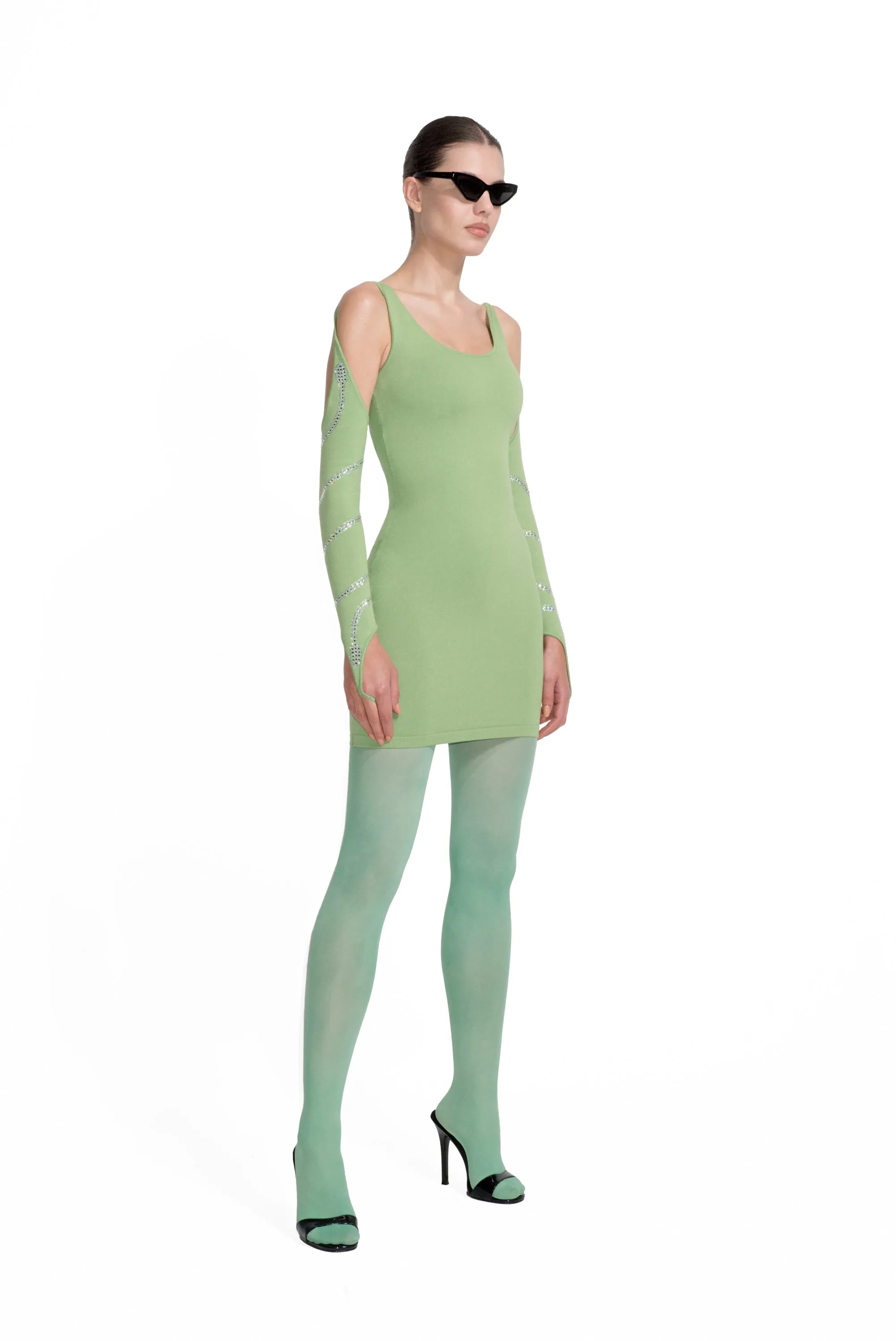 Original Sin Knitted Dress - Pistachio Green