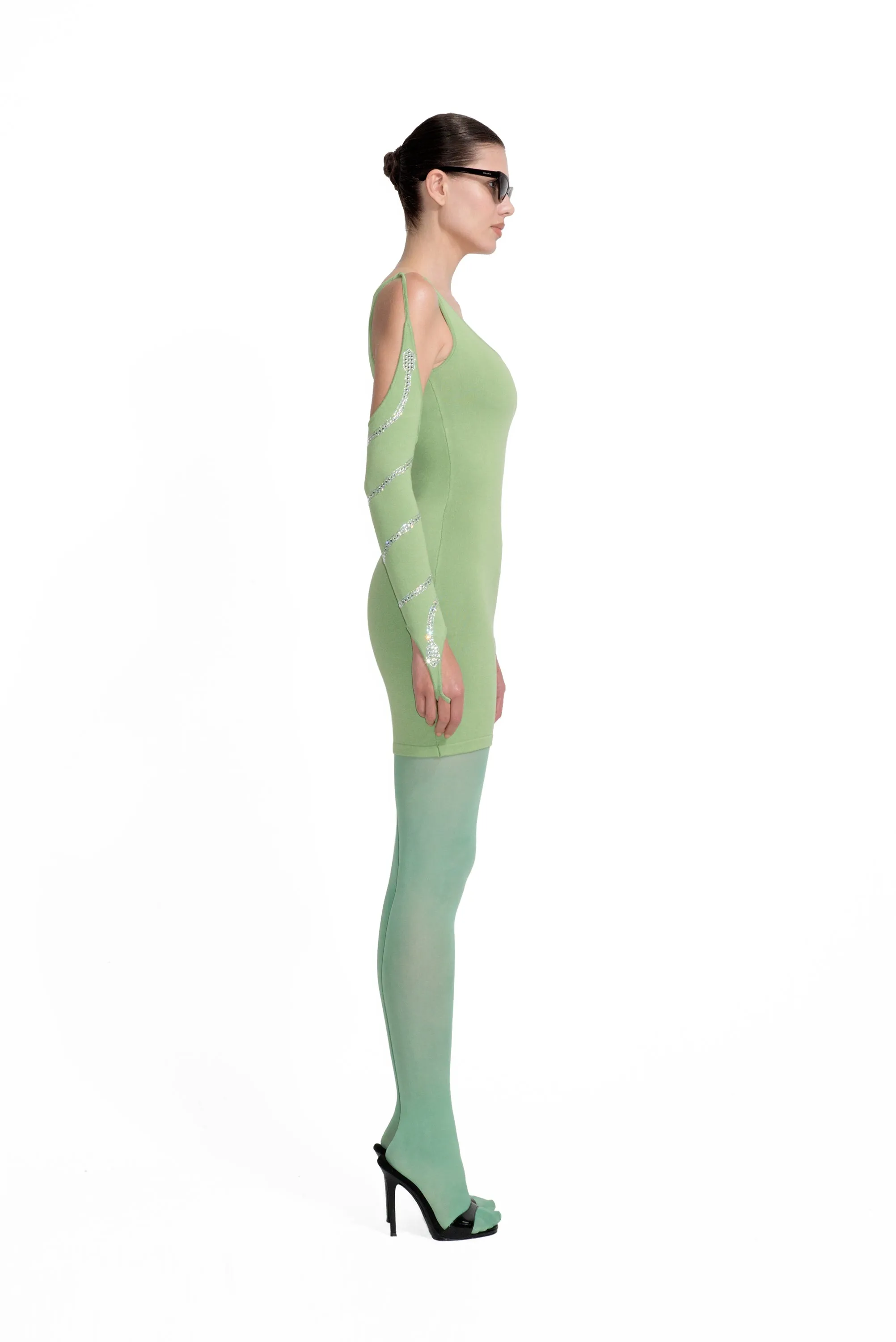 Original Sin Knitted Dress - Pistachio Green