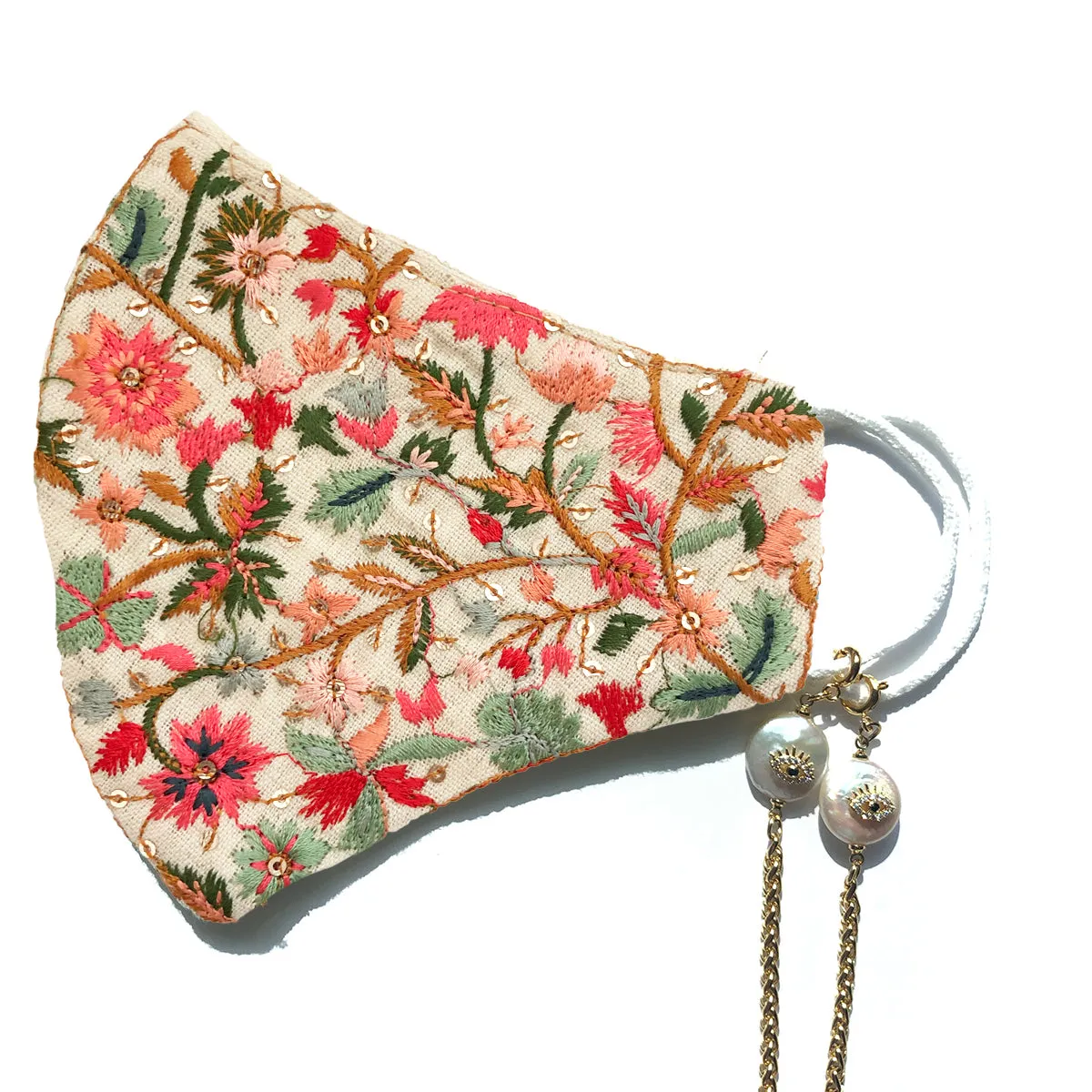 PRIYA Embroidered Floral Tapestry Face Mask