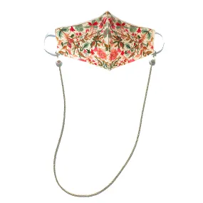 PRIYA Embroidered Floral Tapestry Face Mask
