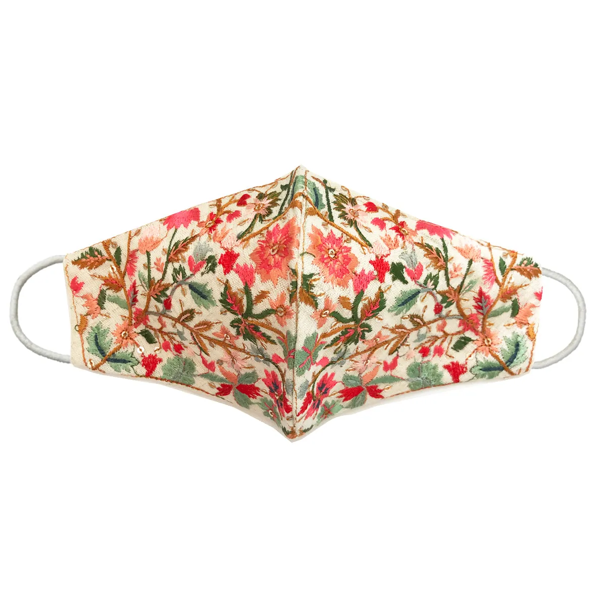 PRIYA Embroidered Floral Tapestry Face Mask
