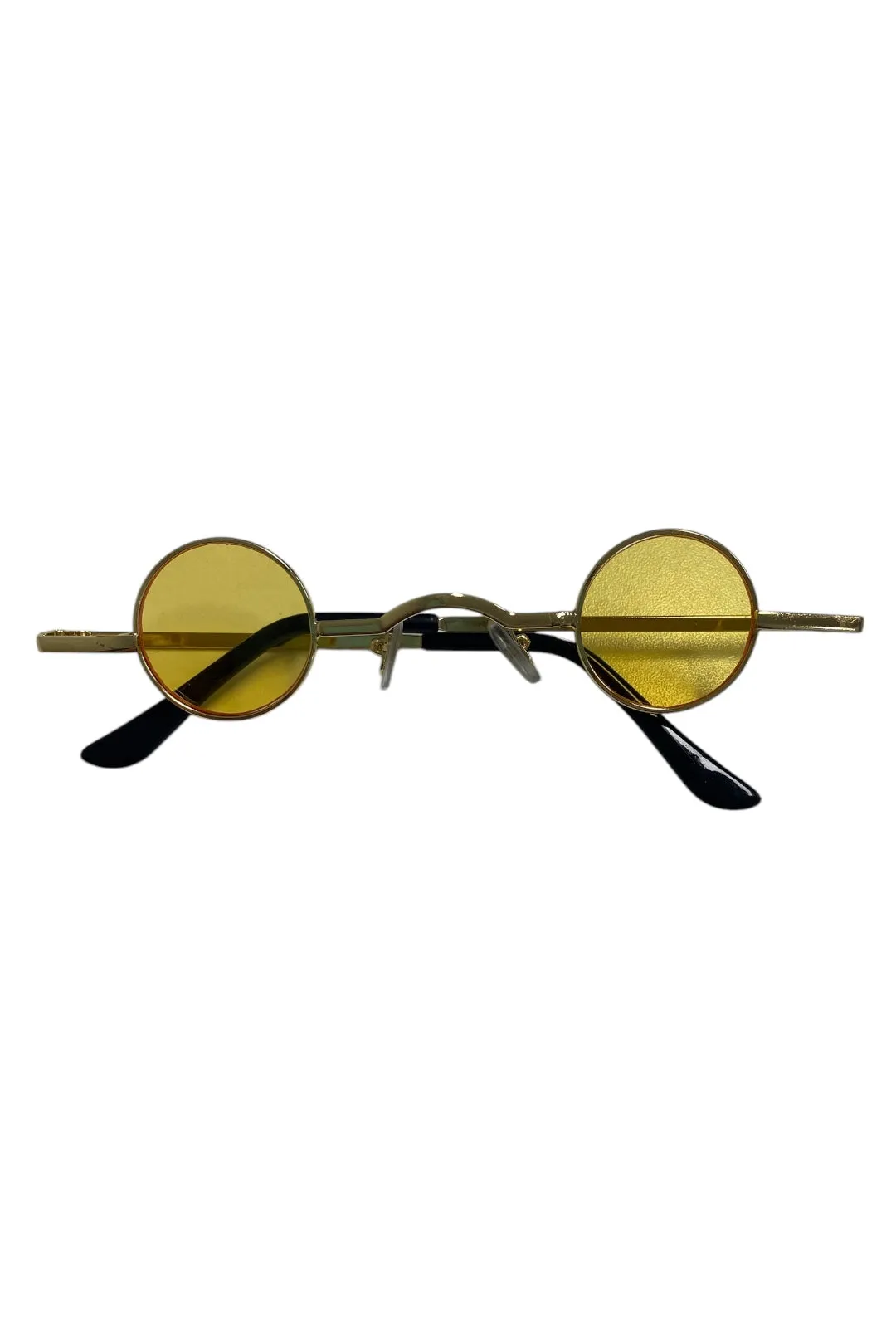 Retro Mini Circle Yellow Lens Glasses