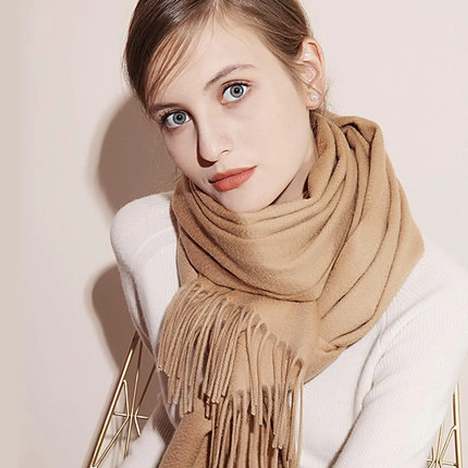 Roll Up Unisex Cashmere Soft Luxurious Cozy Long Winter Scarf Wrap Shawl Scarves Blanket